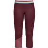 Dámske funkčné nohavice Ortovox FLEECE LIGHT SHORT PANTS - vínová M