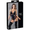 Cottelli Bondage - lesklé body s putami (čierne) - L