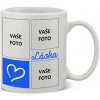 FOTOpošta Hrnček s fotkou Koláž láska modry 350 ml
