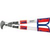 Knipex 95 32 038 - Nožnice na káble (račňový mechanizmus) s teleskopickými rukoväťami s multi-komponentnými úchopmi 570 mm