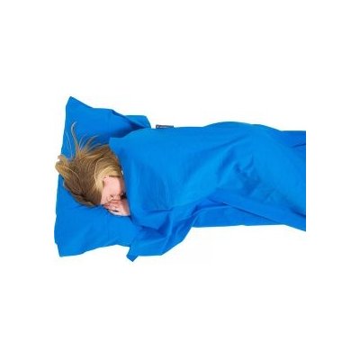 Lifeventure Cotton Sleeping Bag Liner, rectangular blue Modrá spacák
