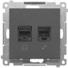 Zásuvka R45+RJ12 Cat.5E sivá SIMON55 (Simon)