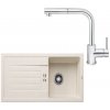 SET560 - Gránitový drez Blanco Favum 45 S biela soft + Kuchynská batéria Rosan Zerro JZ38601 chróm