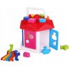 Teddies vkládačka domeček plast s klíči se zvířátky v sáčku 19x20x19 cm