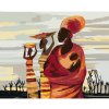 Diamondi Diamantové maľovanie - AFRICKÉ ŽENY S DIEŤAŤOM Rámovanie: vypnuté plátno na rám, Rozmer: 40x50 cm