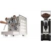 Rocket Espresso Appartamento, white, walnut + Eureka Mignon XL, CR black