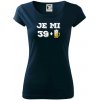 Je mi 40 pivo - Dámske tričko Pure - XS ( Tmavomodrá (takmer čierna) )