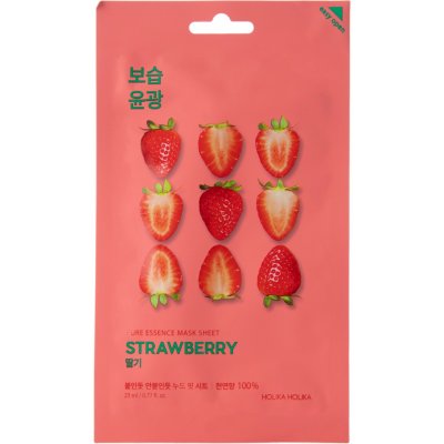 Holika Holika - Pure Essence Mask Sheet - Strawberry - Plátienková maska s jahodovým extraktom - 23ml