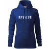 Karate postavy - Mikina dámská Cape s kapucí - XL ( Kráľovská modrá )