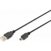 Digitus AK-300130-010-S) USB-A - miniUSB, 1m, černý