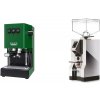 Gaggia New Classic E24 BC, green + Eureka Mignon Turbo, CR chrome