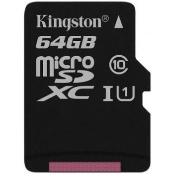 Kingston microSDXC 64GB UHS-I U1 + adapter SDC10G2/64GB