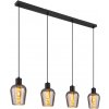 Globo Globo 15627-4 - Luster na lanku RYAN 4xE27/40W/230V čierna GL7476 + záruka 3 roky zadarmo