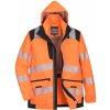 PORTWEST HI-VIS PW367 / Zateplená reflexná priedušná bunda 5v1 - HV oranžová/čierna 4XL