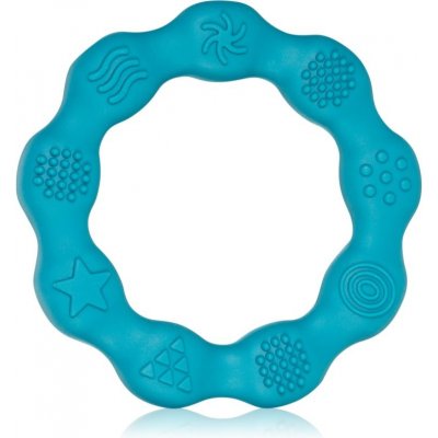 BabyOno Be Active Silicone Teether Ring hryzadielko Blue 1 ks