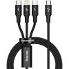 Baseus CAMLT-SC01 Rapid Series 3v1 USB-C (Micro USB/Lightning/USB-C) PD 20W, 1,5m, černý