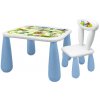 MALTEX Detská súprava LUNA stolček a stolička Šmolkovia - modrá