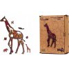 LEAN TOYS Drevené EKO Puzzle – Žirafa A4, 55 dielikov