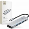 TECH-PROTECT HB01 HUB ADAPTER 5IN1 TYPE-C + USB3.0 + HDMI 4K 60HZ + PD100W SPACE GREY