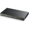 Zyxel GS2220-50HP 50-portový gigabitový PoE manažovaný L2 switch, 44x gigabitový RJ45, 4x gigabitový RJ45/SFP, 2x SFP, PoE 375W