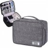 ZDRAVKO Cestovný organizér na nabíjačky, USB káble sivý