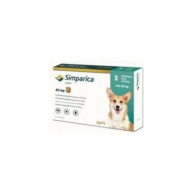 Simparica 40 mg žuv.tbl. pre psy >10-20 kg, 3 x 40 mg