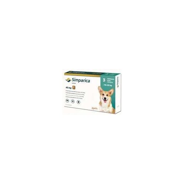 Veterinárny prípravok Simparica 40 mg žuvacie tablety >10-20 kg 3 x 40 mg