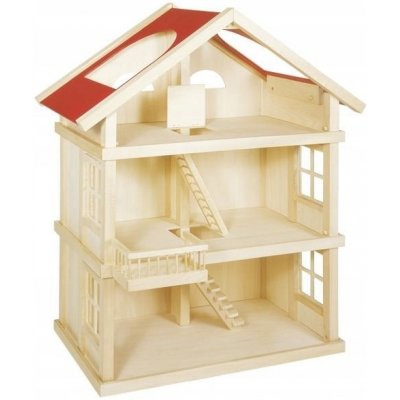 Goki - drevený veľký domček pre bábiky - až 3 poschodia