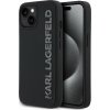 Karl Lagerfeld 3D Rubber Glitter Logo Zadný Kryt pre iPhone 13 Black