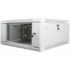 Závesná inštalačná skriňa 19'' 4U 600X600 mm šedá (sklenené dvere)