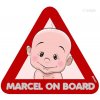 abenys Nálepka na auto - s reflexným textom - chlapček Marcel