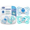 Chicco culík Physio Light silikón 2ks modrá