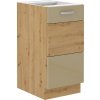 Bývaj s nami SK, AXEL kuchynská skrinka 40 D 1F, capucino/dub artisan LTD,MDF