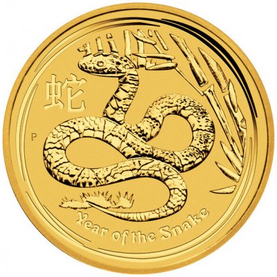 Perth Mint Zlatá investičná minca Rok Hada 1/4 Oz | Lunar II | 2013 | 7,78 g