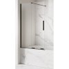 New Trendy EXK-4203 SMART BLACK posuvná vaňová zástena 130 cm , 130 x 150 cm, čierna