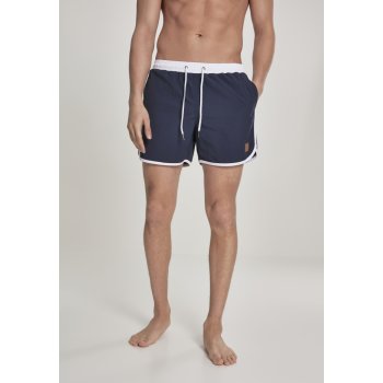 Urban Classics krátke nohavice Retro Swimshorts navy/white