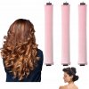 Natáčky na Vlasy, Mäkké Penové Valčeky na Vlny, Blowout Efekt, Ružové, 3 ks