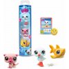 Littlest Pet Shop 3 figúrky, biely vtáčik, mačička, žralok