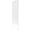 Mexen Next, vaňová zástena 1-krídlová 50 x 150 cm, fixné krídlo, 6 mm číre sklo, biely profil, 895-050-000-00-00-20