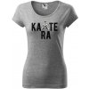 Karate bojovník - Dámske tričko Pure - XL ( Tmavosivý melír )