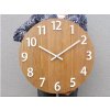 ModernClock Drevené nástenné hodiny Amadeus 49 cm hnedá/biela
