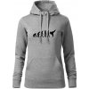 Karate Evolúcia - kop - Mikina dámská Cape s kapucí - 2XL ( Tmavosivý melír )