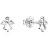 Evolution Group strieborné náušnice malý anjel so zirkónmi 11455.1