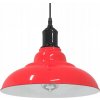ZÁVESNÁ LAMPA S NASTAVITEĽNOU VÝŠKOU E27 LESKLÁ ČERVENÁ KOVOVÁ