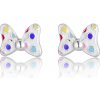 Detské náušnice Disney MINI Ribbon strieborné ES00107SL.CS