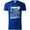 1986 v kocke - Tričko z organickej bavlny - M ( Kráľovská modrá )