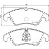 BREMBO Sada brzdových platničiek kotúčovej brzdy P85145