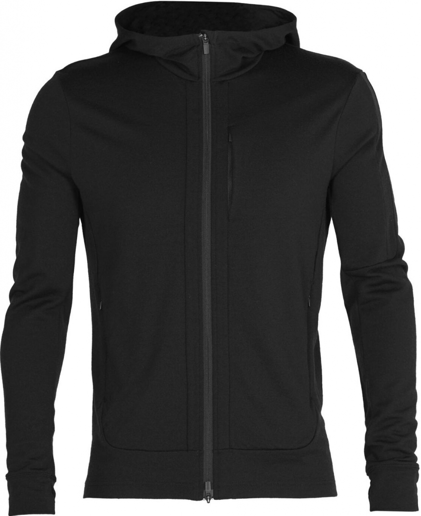 Icebreaker Quantum III LS Zip Hoodie čierna