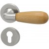 Dverové kovanie HOLAR WS 00, guľatá (prírodné), kľučka-kľučka, WC kľúč, HOLAR matný satin