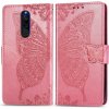 Peňaženkové kožené puzdro na Xiaomi Redmi 8 - Ružová